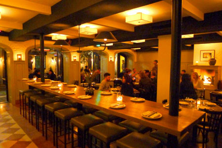 Dining room at A.O.C., Los Angeles, CA Dining room at A.O.C., Los Angeles, CA
