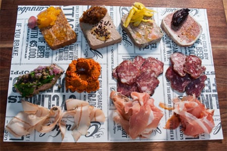 The Cannibal Beer & Butcher focuses on meats (house-made charcuterie, etc.)