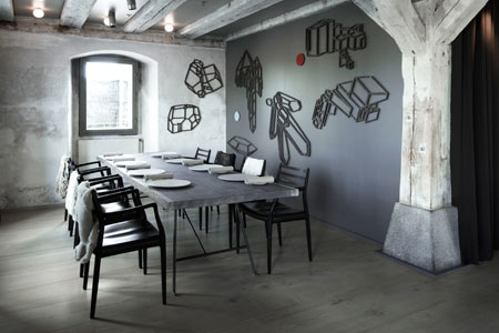 The dining room at Noma restaurant in Copenhagen, Denmark