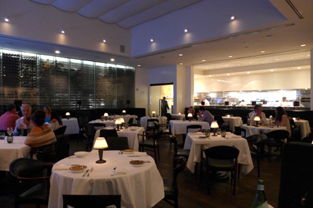 The dining room at Spago Beverly Hills in California