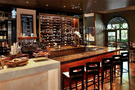 The bar area at Culina Modern Italian has been transformed into Vinoteca