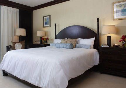 A guest room at Abaco Beach Resort and Boat Harbour on Grand Bahama Island