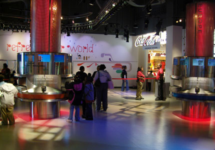 Inside the "Taste It" exhibit at The World of Coca-Cola in Atlanta, Georgia