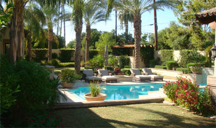 The outdoor pool at Arcadia Mediterranean Retreat in Scottsdale, Arizona The outdoor pool at Arcadia Mediterranean Retreat in Scottsdale, Arizona
