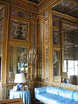 Gilded walls of the interior of Vaux-le-Vicomte in France Gilded walls of the interior of Vaux-le-Vicomte in France