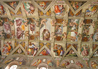 The ceiling of the Sistine Chapel