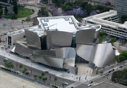 The Walt Disney Concert Hall in Los Angeles, California is home to the Los Angeles Philharmonic