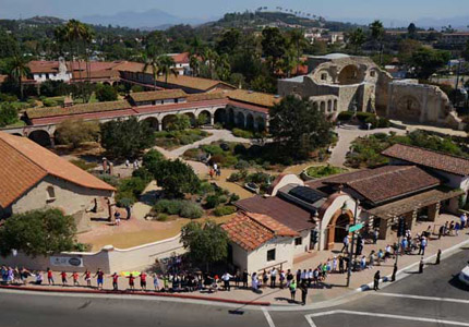 Mission San Juan Capistrano in California was founded more than two hundred years ago Mission San Juan Capistrano in California was founded more than two hundred years ago