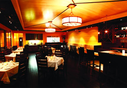 The dining room at Il Cortile Ristorante in Paso Robles, California