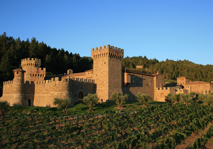 The architecture of Castello di Amorosa in Napa, California was inspired by medieval castles