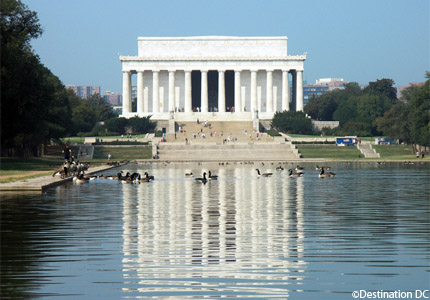 Lincoln Memorial and the Reflecting Pool in Washington, D.C.