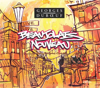 Georges Duboeuf's 2011 Beaujolais Nouveau wine label, designed by Brooklyn artist Michael McLeer