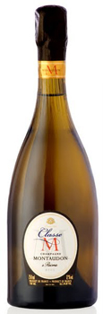 Champagne Montaudon Classe M Brut is made of equal parts Chardonnay and Pinot Noir