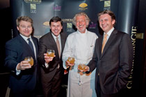 From left to right, Brian Cox, Glenmorangie, Dr. Bill Lumsden, Head of Distilling and Whisky Creation, at Glenmorangie, Chef Pierre Gagnaire and Marc Hoellinger, Glenmorangie