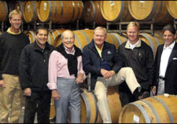 The Jack Nicklaus and Terlato families among barrels of wine
