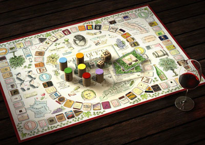 Trivial Pursuit meets Monopoly, plus wine!