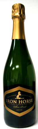 This 2005 Ultra Brut is an effervescent offering from Iron Horse Vineyards
