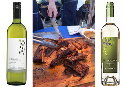 O. Fournier 2012 Urban Uco Torrontes is a great summer wine; David Codney, executive chef at The Roof Garden restaurant in The Peninsula Beverly Hills, dishes up delectable grilled fare; Starborough 2014 Sauvignon Blanc from New Zealand is refreshing chilled