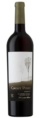Ghost Pines 2010 Merlot is sourced from grapes grown in the competing counties of Napa and Sonoma