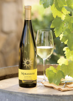 Mirassou Winery 2008 California Riesling, on our list of the Top 10 Barbecue Wines