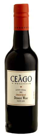 Ceago 2005 Soul of Syrah has a touch of Viognier and Colombard