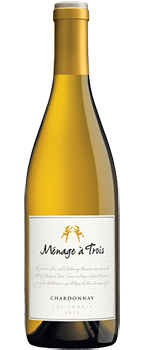 The Ménage à Trois Chardonnay is full-bodied and creamy in the mouth