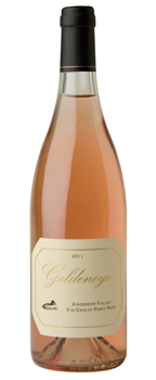 Goldeneye 2011 Vin Gris of Pinot Noir, one of our Top Roses