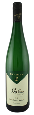 Weingut Dr. Heyden 2011 Oppenheimer Riesling Kabinett is a dry wine with moderate alcohol, at 11.8 percent