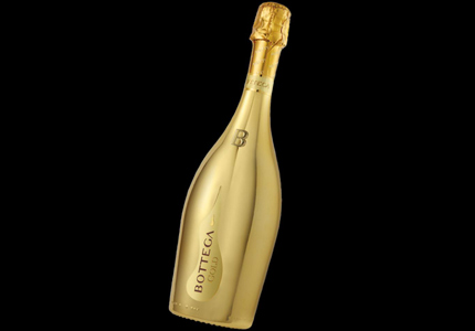 The Bottega Gold Prosecco sparkles in more ways than one.