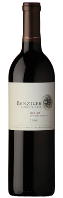 Benziger 2008 Merlot is sourced from certified sustainable fruit grown in Carneros, Dry Creek and Sonoma Valley