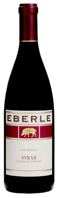 Eberle 2012 Steinbeck Vineyards Syrah displays notes of strawberry and chocolate