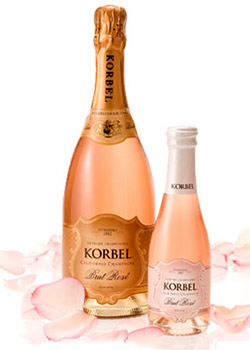 Korbel Brut Rose, on our list of the Top Value Wines