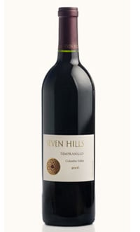 Seven Hills 2006 Columbia Valley Tempranillo, on our list of the Top Value Wines
