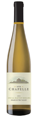 Ste Chapelle 2012 Special Harvest Riesling is a honeyed, nectar-like dessert wine