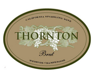 The wine label of Thornton Winery Non Vintage Brut California Sparkling Wine