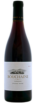 A bottle of Bouchaine Vineyards 2007 Estate Pinot Noir, our wine of the week