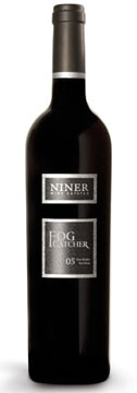 A bottle of Niner Wine Estates 2005 Fog Catcher, our Wine of the Week review