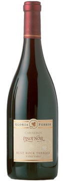 A bottle of Gloria Ferrer 2006 Rust Rock Terrace Pinot Noir, our Wine of the Week review