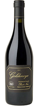 A bottle of Goldeneye 2007 Gowan Creek Vineyard Pinot Noir, our Wine of the Week review