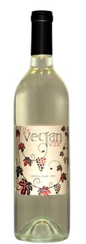A bottle of The Vegan Vine 2010 Sauvignon Blanc, our wine of the week