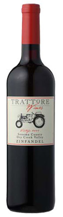 A bottle of Trattore Estate Wines 2009 Estate Zinfandel, our wine of the week