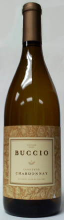A bottle of Buccio Winery 2009 Chardonnay, our wine of the week