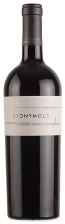 A bottle of Eponymous 2009 Cabernet Franc, our wine of the week