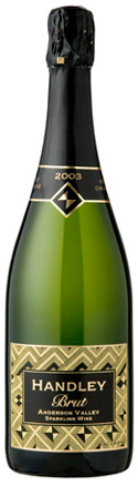 A bottle of Handley Cellars 2003 Brut, our wine of the week