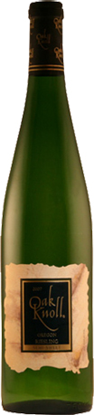 A bottle of Oak Knoll Winery 2008 Riesling, our wine of the week