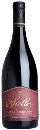 A bottle of Stoller Vineyards 2007 SV Estate Pinot Noir, our wine of the week