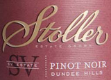 Wine label of Stoller Vineyards 2007 SV Estate Pinot Noir 