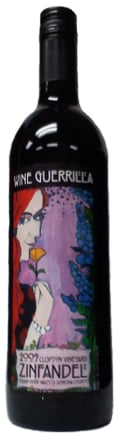 A bottle of Wine Guerrilla 2009 Clopton Vineyard Old Vine Zinfandel, our wine of the week