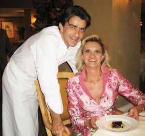 Chef Yannick Alléno with Sophie Gayot