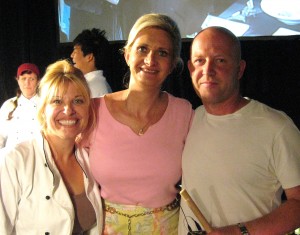 Top Chef Contestants Betty Fraser and Stefan Ritcher with Sophie Gayot
